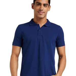 Amazon Brand - Symbol पुरुषों की कॉटन रिच सॉलिड पोलो टीशर्ट | कॉलर टी-शर्ट | हाफ स्लीव | प्लेन-रेगुलर फिट (प्लस साइज़ और 2 का कॉम्बो पैक में उपलब्ध)