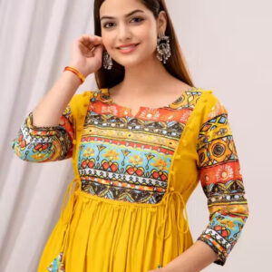 Anarkali Kurti (Yellow)